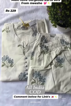 Trendy Women Fashion Kurti Trouser With Dupatta