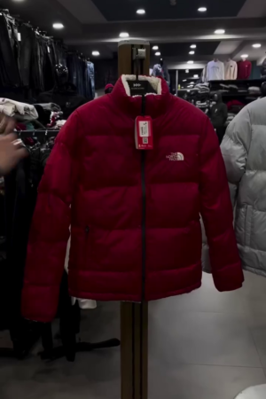 North Face Puffer Womens Nuptse 700 Puffer Down Jacket Red