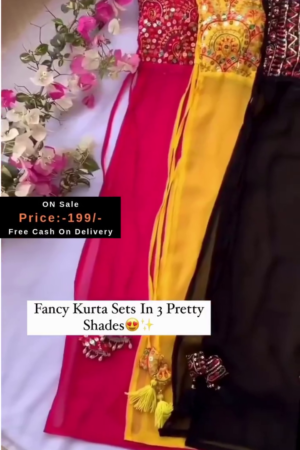 Organza Hand Work Unstitched Suit with 9gm shantoon bottom