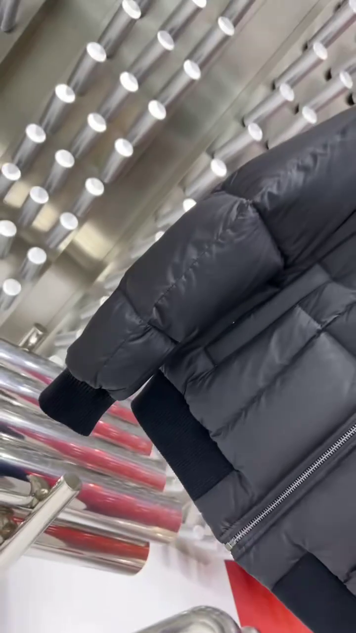 Prada Jacket Puff Black With Fur - Image 5