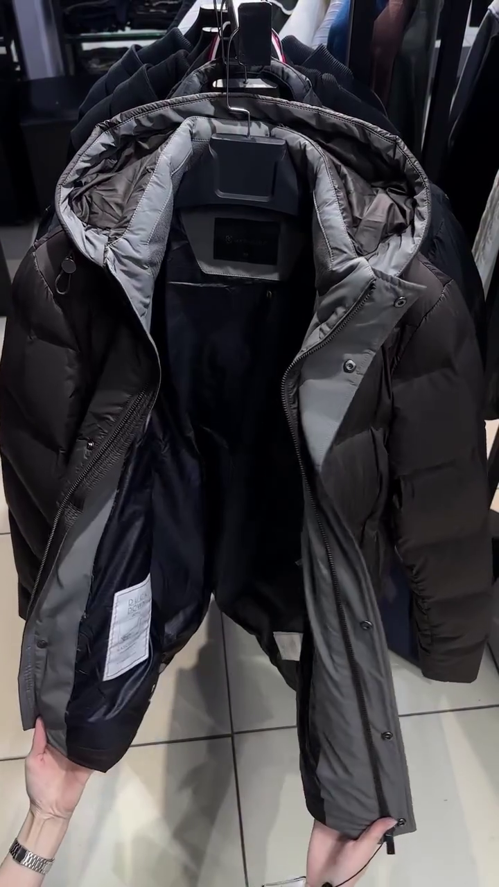 Men's Winter Puffer Jacket Hooded Zip Up Long Coat Warm Quilted Padded Jackets with Pockets - Image 5