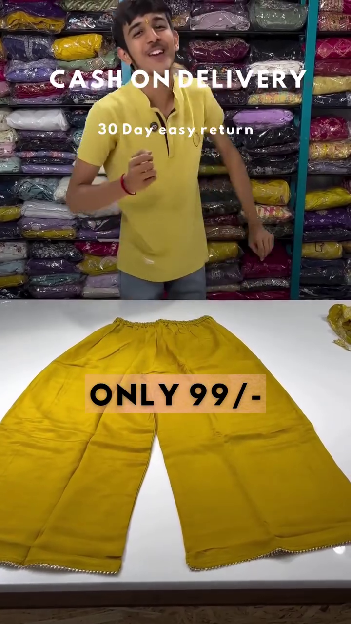 Women's Pink cotton kurti sharara with dupatta set designer kurti set - Image 3