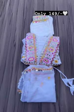 Sky Blue Color Embroidery With Sequence Work Gown