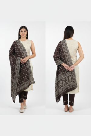 Elegant Craftsmanship: Woven Design Gotta Patti Detail Unstitched Dress Material