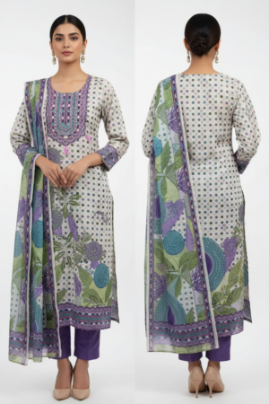 Floral Print Straight Kurta Set – Graceful, Comfortable & Timeless