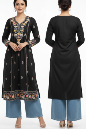 Stylish New Rayon Embroidery Top/ Kurti